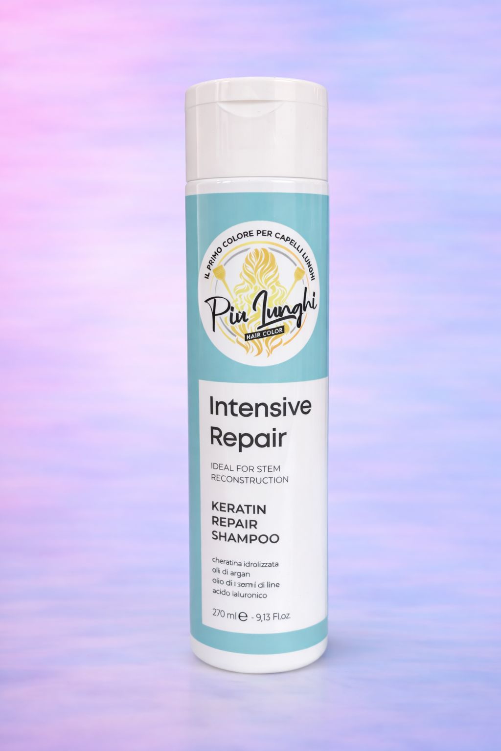 Intensive Repair Shampoo Più Lunghi Haircolor alla cheratina e acido ialuronico per capelli sfibrati e danneggiati formato 270 ml
